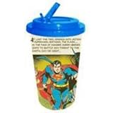 Superman Trio Plastic Flip Straw Cold Cup by Silver Buffalo
