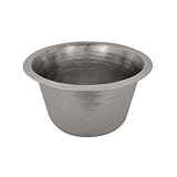 17 in. Large Round Copper Prep Sink in Electroless Nickel [並行輸入品]