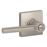 Schlage j40-brw-col BrentwoodプライバシードアレバーSet with Decorativeコルトントリム、サテンニッケル