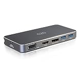 C2G USB-C 7-in-1 デュアルディスプレイ MST ドッキングステーション HDMI、DisplayPort、VGA、最大100W - 4K 30Hzの電力供給
