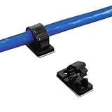電材堂 ケーブルクランプ ブラック 固定時の内径5.5mm 100個入り 4J-SD