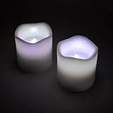 LED キャンドル リモコン付き キャンドルライト 2個セット （Sサイズ） 12色変更可能 ハロウィーン パーティー等お部屋のムード作りに リアルワックス イルミネーション 【VLN-EN8043B