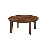 ブラウン／Reino こたつテーブル 単品 リバーシブル こたつ テーブル 幅80 円形 オシャレ シンプル 本体 石英管ヒーター リビング