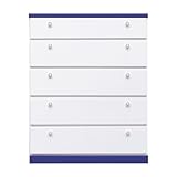 アルファタカバ 耐震チェストシリーズ アロー 90cm幅5段 (ブルー)