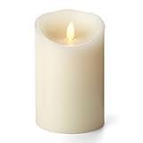 Luminara Flameless Candle - Ivory Wax Unscented Classic Pillar - 5 in [並行輸入品]