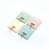 bestonzon 4pcs Strong Stickyハンガーフックバスルームキッチン自己粘着頑丈壁吊りフック(ランダムカラー)