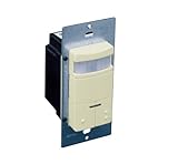 Leviton ODS0D-IDI Dual-Relay, Decora Passive Infrared Wall Switch Occupancy Sensor, 180 Degree, 2100