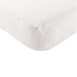 Touched by Nature Organic Cotton Fitted Crib Sheet, White by Nature [並行輸入品]
