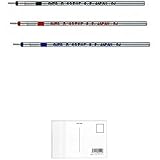 オート ニードルポイント替芯0.7mm R-4C7NP【黒・赤・青 セット】+ 画材屋ドットコム ポストカードA