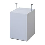 JKプラン Alnair　リビング収納庫 壁面収納庫（鏡面仕上げ） 突っ張り 上ラックのみ 幅35cm ホワイト FAL-0021-WH