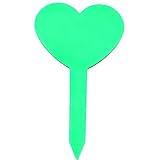 Outflower　園芸ラベル　プラスチック製　園芸用品　100枚入　立型ラベル　ガーデニング用　盆栽タグ　植物ラベル　多肉植物　全５色　フラワーラベル　防水　ハート形ラベル　可愛い