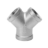 304 ステンレススチール Y 字型 T 字継手 1/4" 3/8" 1/2" 3/4" 1" 1-1/4" 1-1/2" 2" 内ねじ Y 字型 T 字継手 パイプ継手、1 個(DN8)