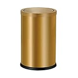 ゴミ箱ごみ箱 ステンレススチールゴミ箱ゴールドクラムシェル9Lオープンゴミ箱長方形リビングルームバルコニートイレゴミ箱、商業グレード 屋内用ゴミ箱 (Color : Gold)