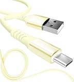 13カラー 4長さ PD急速 15W 60W 100W 100％シリコン 超高耐久 USB-A Type-C to タイプc【inklink Japan公式】充電ケーブル iPhone 充電コード USB-C 機器対応 急速充電 PC/パソコン/ノートパソコン/iPhone/iPad/Android (USB-A to Type-C 3A15W, ハニーミルク, 1m)