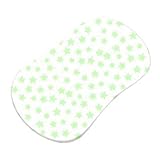 SheetWorld Fitted Bassinet Sheet (Fits Halo Bassinet Swivel Sleeper) - Pastel Green Stars Woven - Ma