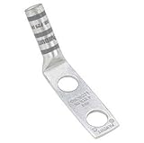 Panduit LCC1/0-12H-X Code Conductor Lug, Two Hole, Long Barrel, 45 Degree Angle, 1/0 AWG Copper Cond
