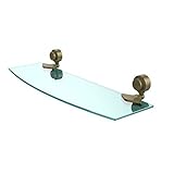 Allied Brass 433/18-ABR 18' x 5' Beveled Glass Shelf Antique Brass [並行輸入品]