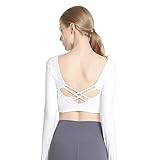 [ARMOTO] ヨガウェア スポーツウェア レディース 長袖 揺れない 内蔵成型カップ トップス ピュアコットン ストレッチ素材 サムホー