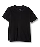 [ヘインズ] Tシャツ(2枚組) 綿100% 丸首 半袖 リングスパンコットン クルーネックTシャツ HM1EU702 メンズ ブラック L