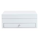 Reed & Barton 950WHT High Gloss Finish Jewelry Box, 9-1/2-Inch Length by 6-3/4-Inch Width by 3-3/4-I