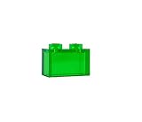 LEGO 50 xストーン1 x 2透明グリーンストーン( 3065 ) Trans Green Brick / Item # g839gj uy-w8ehf3141621