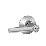 Schlage F51A BRW 626 Broadway Keyed Entry Lever, Satin Chrome by Schlage Lock Company