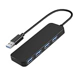 Alaka USBハブ 3.0 4ポート 薄型 軽量設計 USB拡張 コンパクト type-c 拡張 増設 USB3.0拡張 4in1 高速 コンピューター対応 テレワーク 在宅勤務用 (1ポートusb3.0/3ポートusb2.0)