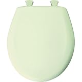 Bemis 7M201SLOWA 006 Slow Close Sta-Tite Round Closed Front Toilet Seat, Bone by Bemis