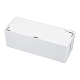 サンワサプライ ケーブル&タップ収納ボックス Lサイズ ホワイト CB-BOXP3WN2