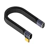 Poyiccot USB Type C 延長ケーブル L字型 短い、USB4 延長ケーブル L字【40Gbps & 240W & 8K@60Hz 】USB C L字型 48V/5A充電電力 タイプC 延長コード Thunderbolt 4 延長対応 iPhone/MacBook Pro/Galaxy 等対応