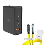 (nb) 100W 急速 充電器 Type-C 4ポート (USB-C*3/USB-A*1) PD PPS GaN 折りたたみ式プラグ iPhone16/15/14/MacBook/iPad/Galaxy/Androidその他USB-C機器対応 PSE適合 国内メーカー MAX100C3A（充電器＋240W急速充電ケーブルセット）