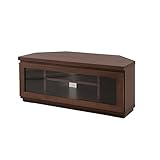 天然木アルダーコーナーTVボード 幅約90cm (ダークブラウン色)