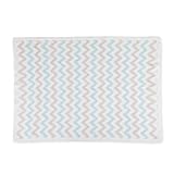 DEMDACO Chenille Baby Blanket, Blue Chevron [並行輸入品]