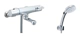 LIXIL(リクシル) INAX 浴室用 壁付 サーモスタット付シャワーバス水栓 クロマーレ エコフルスイッチシャワー メッキ BF-HB147TSCW