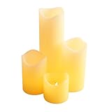 InnooLight Battery Operated LED Flameless Candles with Remote and 8 Extra Batteries, Warm White, Set
