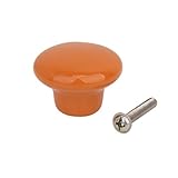 Homyl ドア　ダンス　引き出し等用　陶器ノブ　ドア取っ手 ハンドル　サーメットノブ　取っ手　つまみ　ノブ　全７色 - オレンジ