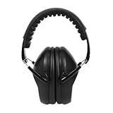 Meking 防音イヤーマフ ヘッドフォン　騒音対策　聴覚過敏緩め 耳あてプロテクター 射撃/勉強/狩猟/作業など用　 (黑)