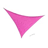 B Blesiya UV保護　シェードセイル　全8色　屋外　デッキ　ガーデン　中庭　プール　3m/3.6m　防水　三角　　 - ローズレッド3.6m