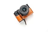 TP Original ハンドメイド 本革 ハーフカメラケース バッグ カバー Sony A7C ii A7CR A7C Mark ii A7C2用 サンディブラウン