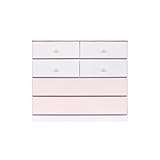 アルファタカバ ベビータンスシリーズ 100cm幅4段 シャスタ パステルピンク (クリア)