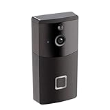 ドアベル ワイヤレス 玄関H.264 720P 2.4GHz WIFIドアベル双方向オーディオ赤外線ナイトビジョンPIR検出ホームセキュリティシステム低消費電力（黒）