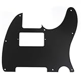 Musiclily TLハムバッカーPUテレキャスターピックガード Fender USA/メキシコスタンダードTeleエレキギター用 、1Pブラックマット