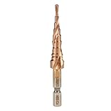 ステップドリル チタンコーティング 板金用六角チタンコーンドリルビット 六角軸 螺旋 3-12mm/4-12mm/4-20mm/4-22mm　(3-12mm)
