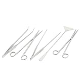 uxcell 水槽清潔用　工具セット　シザー　ピンセット　シャベル　5in1