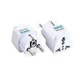 変換プラグ 韓国 SEタイプ 海外旅行用変換プラグ SEタイプ コンセント 電源変換プラグ 海外用 100-250V 10~16A変換プラグ ドイツ、フランス、オランダ、ハンガリー、スペイン、ヨーロッパなどの国に対応 電源変換プラグ (1個セット)