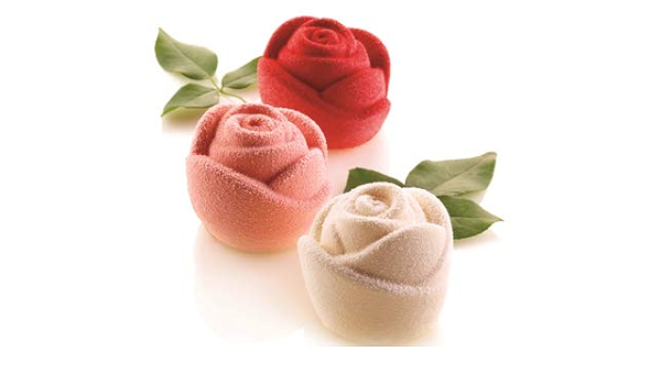 Amazon 超柔軟シリコンケーキ型 Rosa145g 立体 3d ローズ Rose 7cm Sf217 ばら バラ 薔薇 プティガトー Silikomartシリコマートオーブン冷凍兼用 ピスタチオとフランボワーズのムースオリジナルレシピ付 ケーキ型 オンライン通販