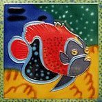 Clownfish Clown Fish装飾セラミック壁アートタイル8 x 8