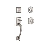 Baldwin DCNAPXELLTAR150 Reserve Double Cylinder Handleset Napa x Ellipse with Traditional Arch Rose,