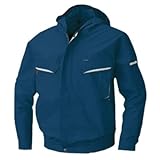 サンエス 空調服(服地のみ) フード付長袖ブルゾン ネイビー M 高密度ブロード KU90480-3-M