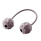 エレコム エクリアストレッチ 足裏コロコロボール ストレッチボール オフィスストレッチ ソフト 楕円 突起付きタイプ ライトグレー HCK-FBTSGYL